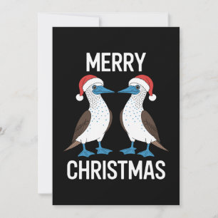 Frohe Weihnachten Blaufüßiger Sula-Vogel Weihnacht Einladung