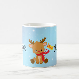 Frohe Weihnachten Blitzen Rentier   Kaffeetasse
