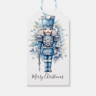 Frohe Weihnachten Blue Nutcracker Geschenkanhänger