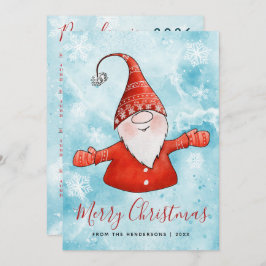 Frohe Weihnachten Blue Red Gnome 2025 Kalender