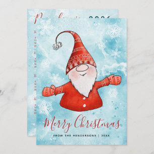 Frohe Weihnachten Blue Red Gnome 2025 Kalender