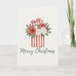 Frohe Weihnachten Blumen Geschenkbox Karte