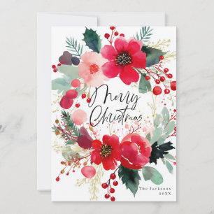 Frohe Weihnachten Blumenkranz Urlaub