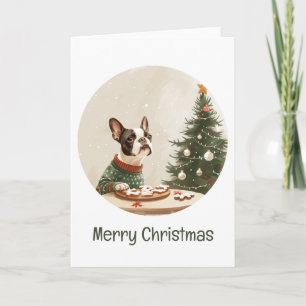 Frohe Weihnachten Boston Terrier Hund