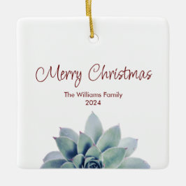 Frohe Weihnachten Botanisch Sukkulent Keramikornament