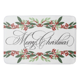 Frohe Weihnachten botanischer Feiertag Badematte