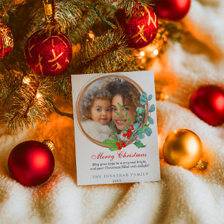 Frohe Weihnachten Botanischer Kranz