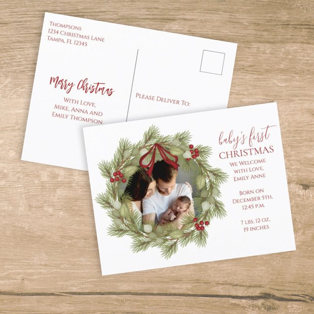 Frohe Weihnachten botanischer Winterurlaub Wreath (Von Creator hochgeladen)