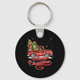 Frohe Weihnachten Boxer Dogs Santa Reindeer Red Tr Schlüsselanhänger