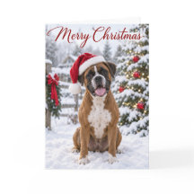 Frohe Weihnachten Boxerhund Karte