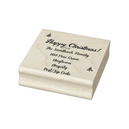 Frohe Weihnachten-Briefmarke. Personalisierbar Gummistempel