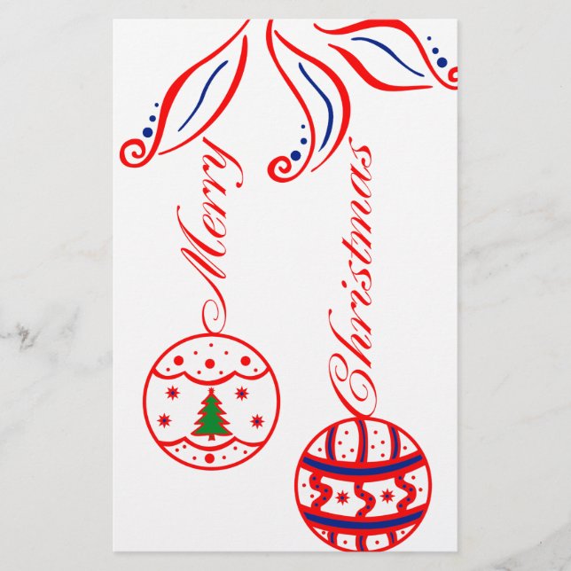 Frohe Weihnachten Briefpapier (Vorderseite)