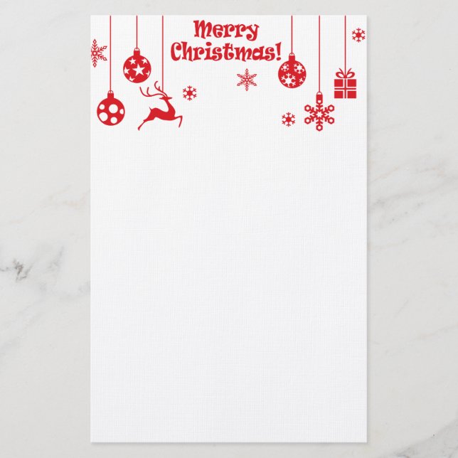 Frohe Weihnachten Briefpapier (Vorderseite)