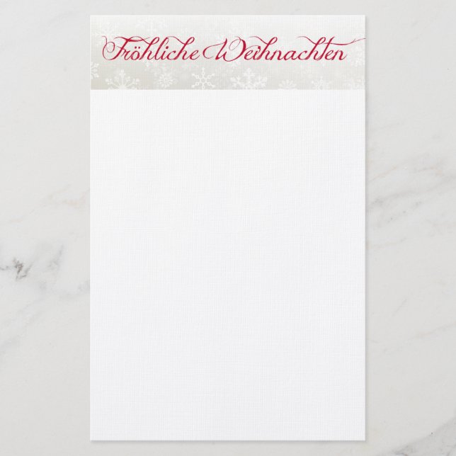 Frohe Weihnachten Briefpapier (Vorderseite)