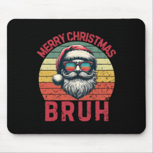 Frohe Weihnachten Bruh Cool Santa Boys Kinder Xmas Mousepad