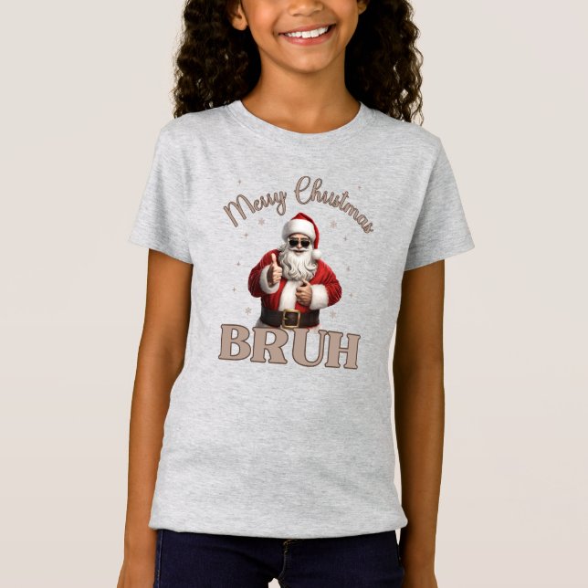 Frohe Weihnachten BRUH Funny Design T - Shirt (Vorderseite)
