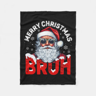 Frohe Weihnachten Bruh Funny Santa Claus Retro Men Fleecedecke