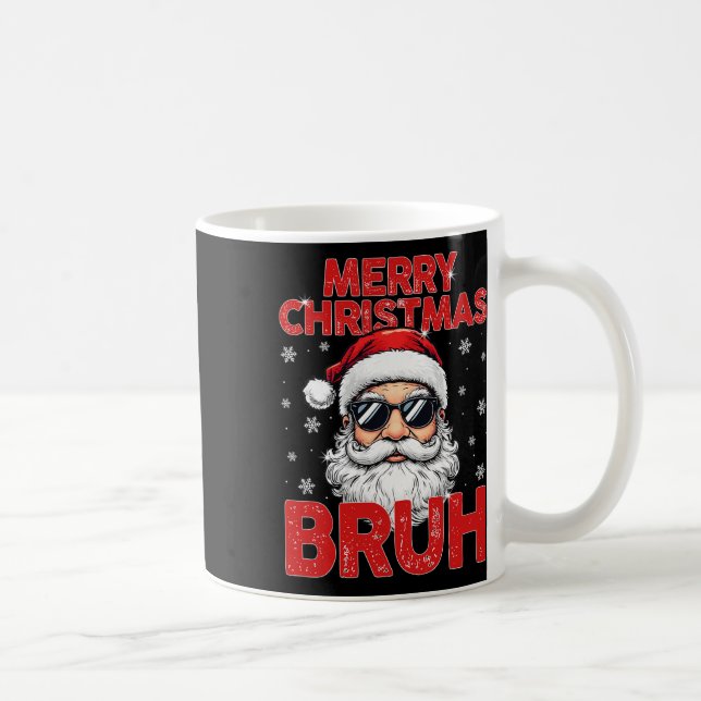 Frohe Weihnachten Bruh Funny Santa Claus Retro Men Kaffeetasse (Rechts)