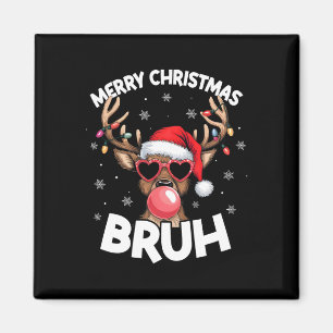 Frohe Weihnachten Bruh Reindeer Funny Xmas Teens K Magnet
