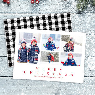 Frohe Weihnachten Buffalo Check Foto-Collage