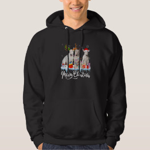 Frohe Weihnachten Bull Terrier Hund Santa Licht Re Hoodie