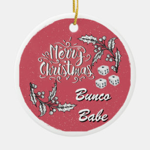 Frohe Weihnachten Bunco Baby Keramikornament