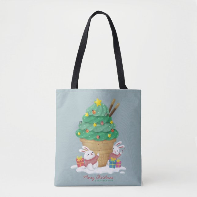 Frohe Weihnachten: Bunnies & Ice Cream (Vorderseite)