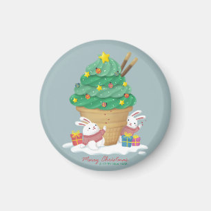 Frohe Weihnachten: Bunnies & Ice Cream Magnet