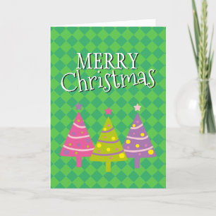 Frohe Weihnachten bunt whimsical Trees