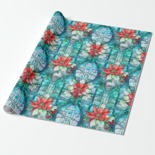 "Frohe Weihnachten!" Buntglas Geschenkpapier
