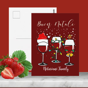 Frohe Weihnachten Buon Natale Weinlichter Postkarte