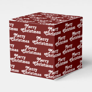 "Frohe Weihnachten" burgundy maroon Holiday Gesche Geschenkschachtel