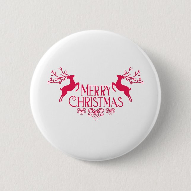Frohe Weihnachten Button (Vorderseite)