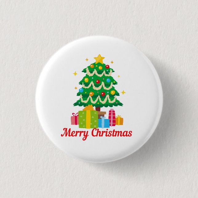 Frohe Weihnachten Button (Vorderseite)