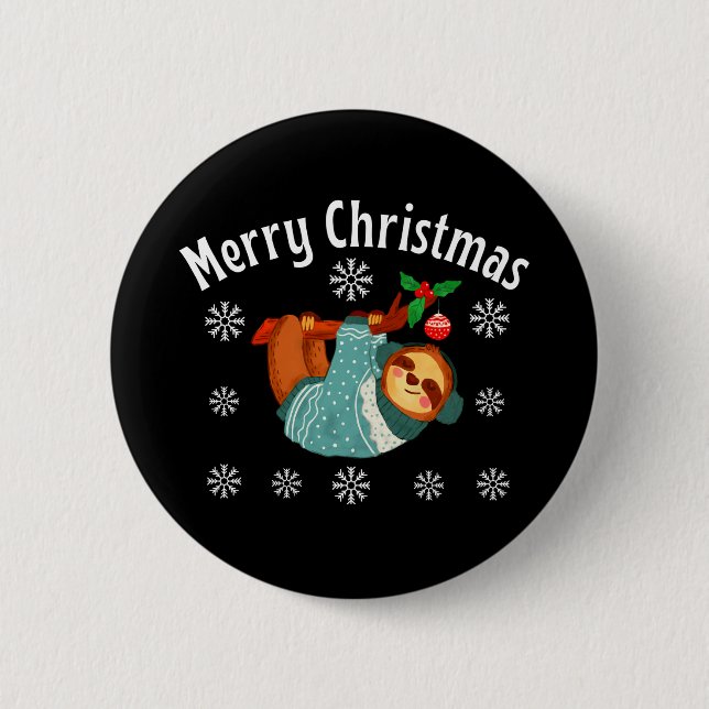 Frohe Weihnachten Button (Vorderseite)