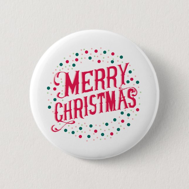 Frohe Weihnachten Button (Vorderseite)