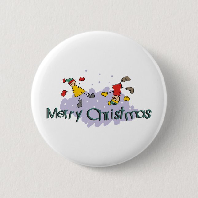 Frohe Weihnachten Button (Vorderseite)