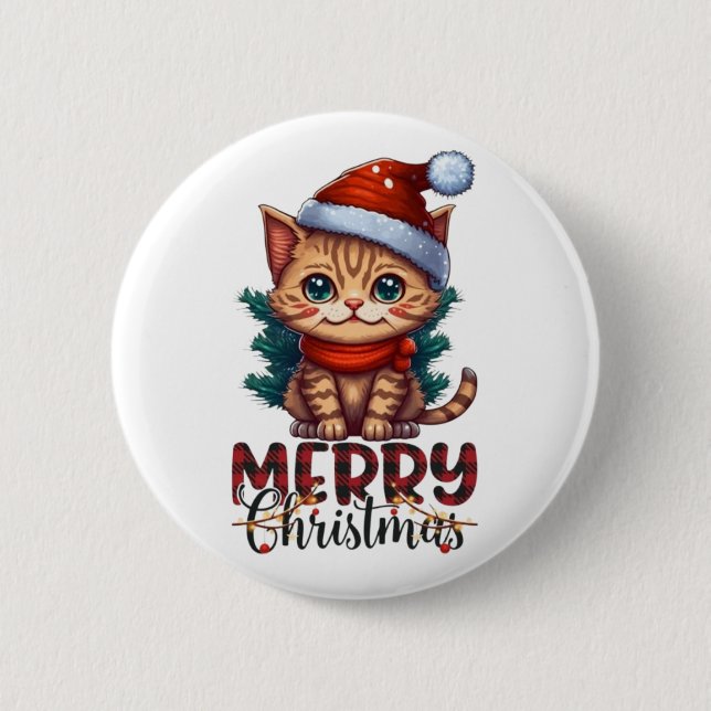 Frohe Weihnachten Button (Vorderseite)