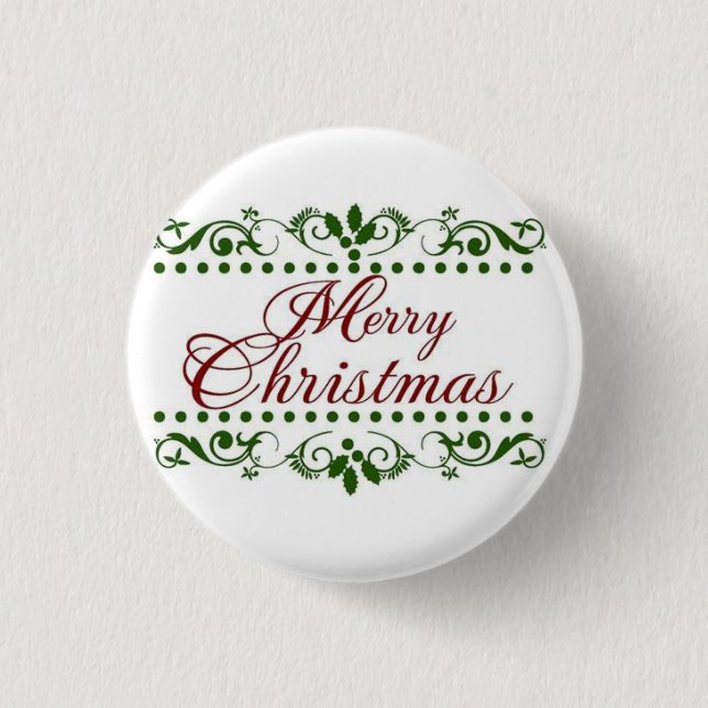 Frohe Weihnachten Button (Vorderseite)