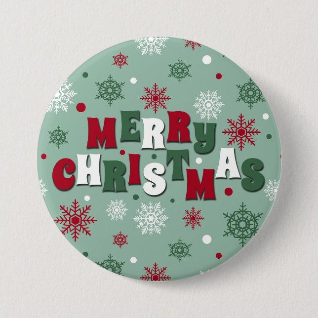 Frohe Weihnachten Button (Vorderseite)