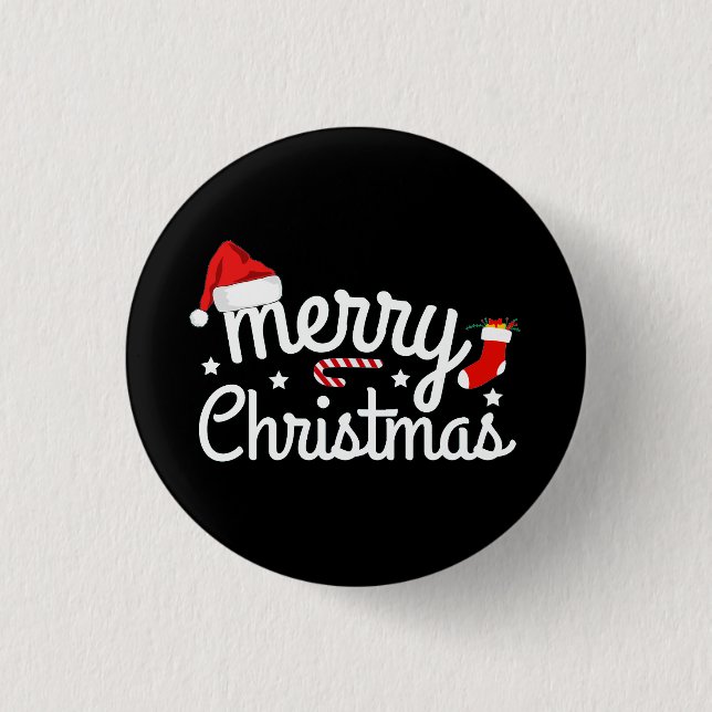 Frohe Weihnachten Button (Vorderseite)