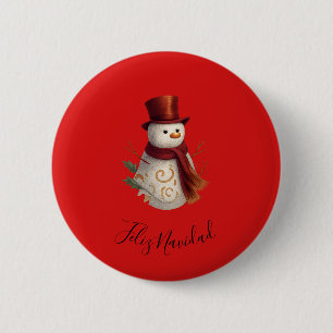 Frohe Weihnachten Button - Feliz Navidad