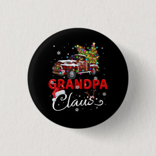 Frohe Weihnachten Camper Santa Camping LKW Familie Button