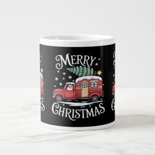Frohe Weihnachten Camping Süßer Weihnachtsmann LKW Jumbo-Tasse