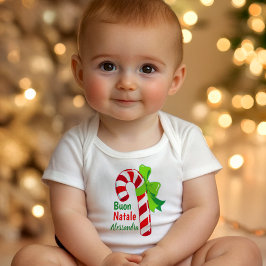 Frohe Weihnachten Candy Cane - Italienisches Frohe Baby Strampler