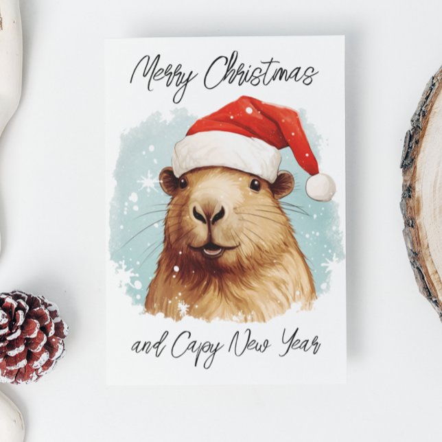 Frohe Weihnachten Capybara Karte (Von Creator hochgeladen)