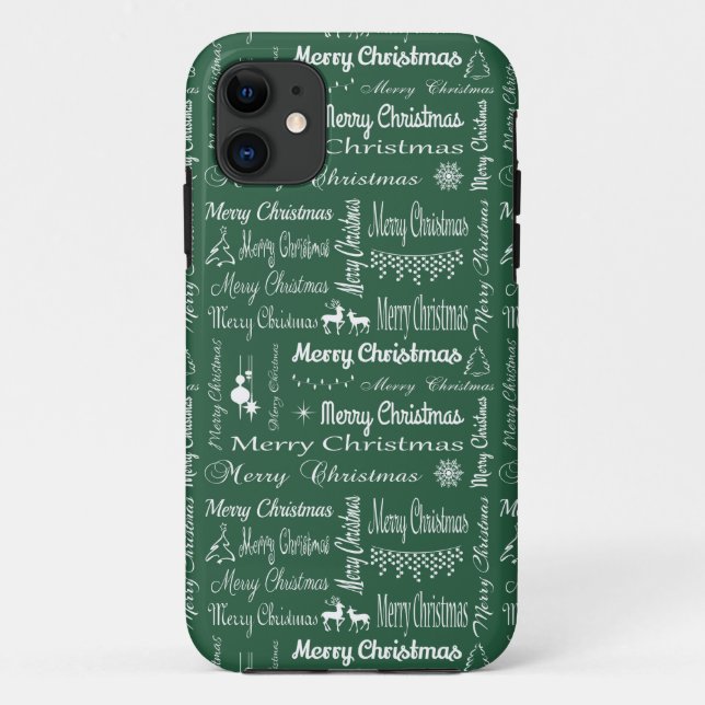 Frohe Weihnachten Case-Mate iPhone Hülle (Rückseite)