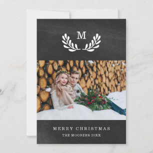 Frohe Weihnachten Chalkboard-Look mit Foto