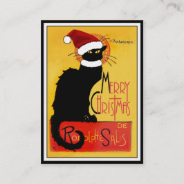 Frohe Weihnachten - Chat Noir Visitenkarte