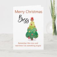 Frohe Weihnachten Chef von Mitarbeiter Lustig